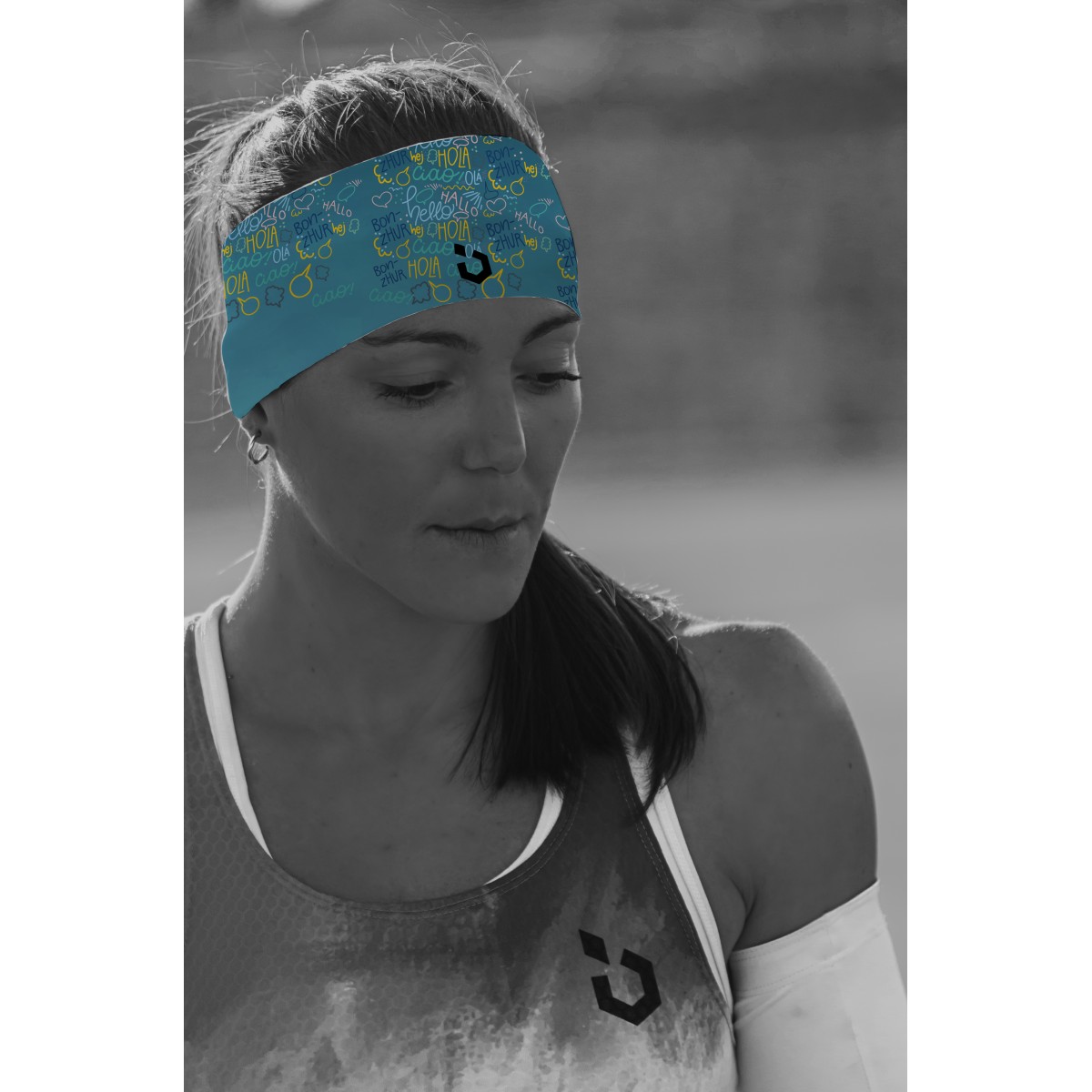 Cinta para pelo- hb06 - Azul - Azul Claro - Blanco